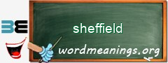 WordMeaning blackboard for sheffield